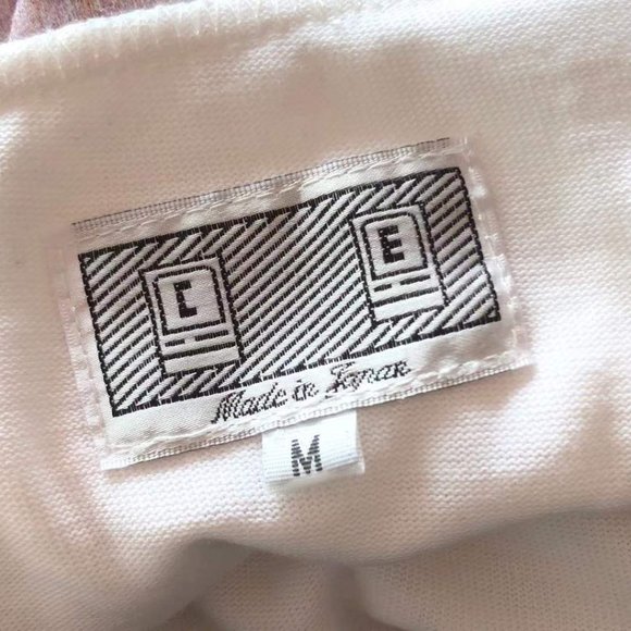 Cavermpt White Long-Sleeved Turtleneck Bottoming Shirt with Face Print - Picture 15 of 15